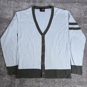 Southpole Cardigan Sweater Men's Large Blue Button Up V Neck Y2K‎ Vintage